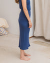 BASERANGE 25 Spring/Summer Drip Skirt/Cardigan Portugal BAS-SKDR-LI-SU25-MEZ BLUE Skirt (DRDR)